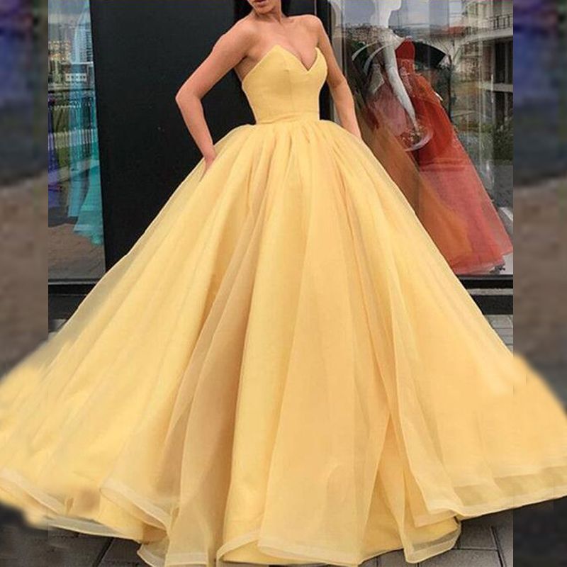 long puffy prom dresses