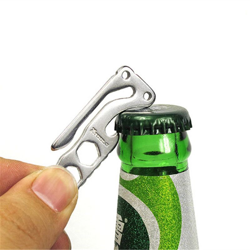 Outil clé multifonction, Outil clé extérieur, Ouvre-bouteille en acier  inoxydable 24 en 1, Mini clé portable