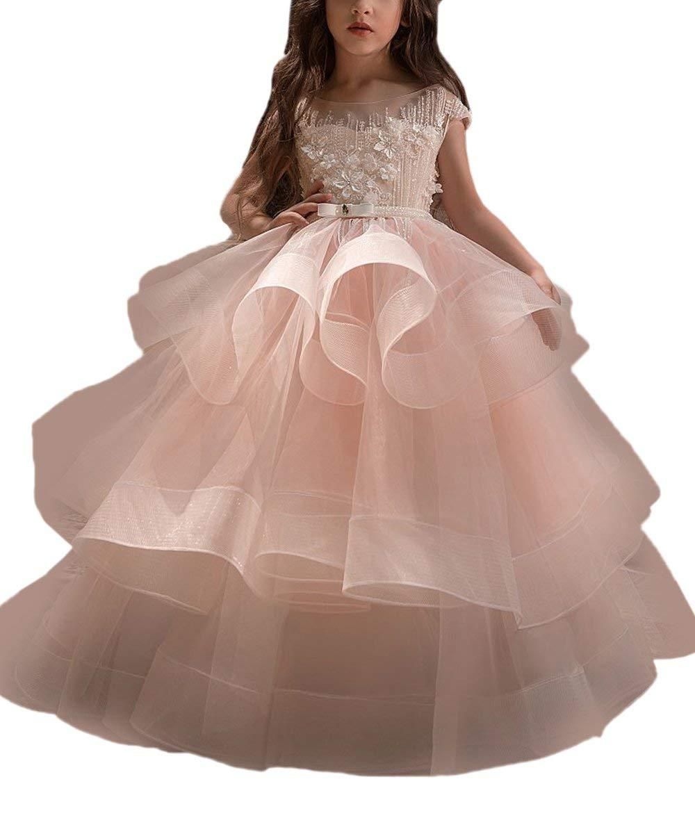 florero pegar maravilloso Vestidos Largos Para Niñas De La Primera Comunión Vestido De Fiesta De Gala  Vestido De Fiesta Para Niña De Flores De 84,44 € | DHgate