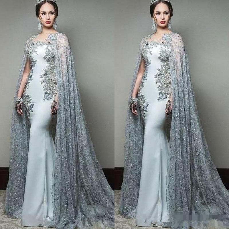 dusty blue evening gown