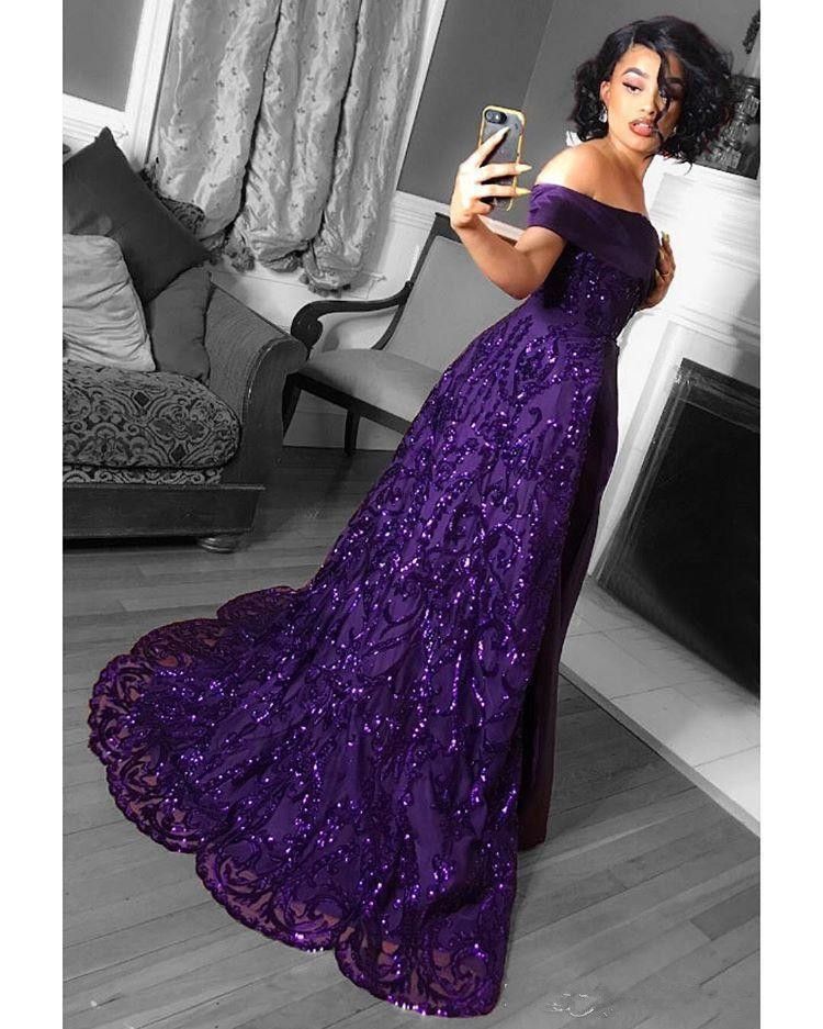 Black Girls Purple Evening Dresses 2020 