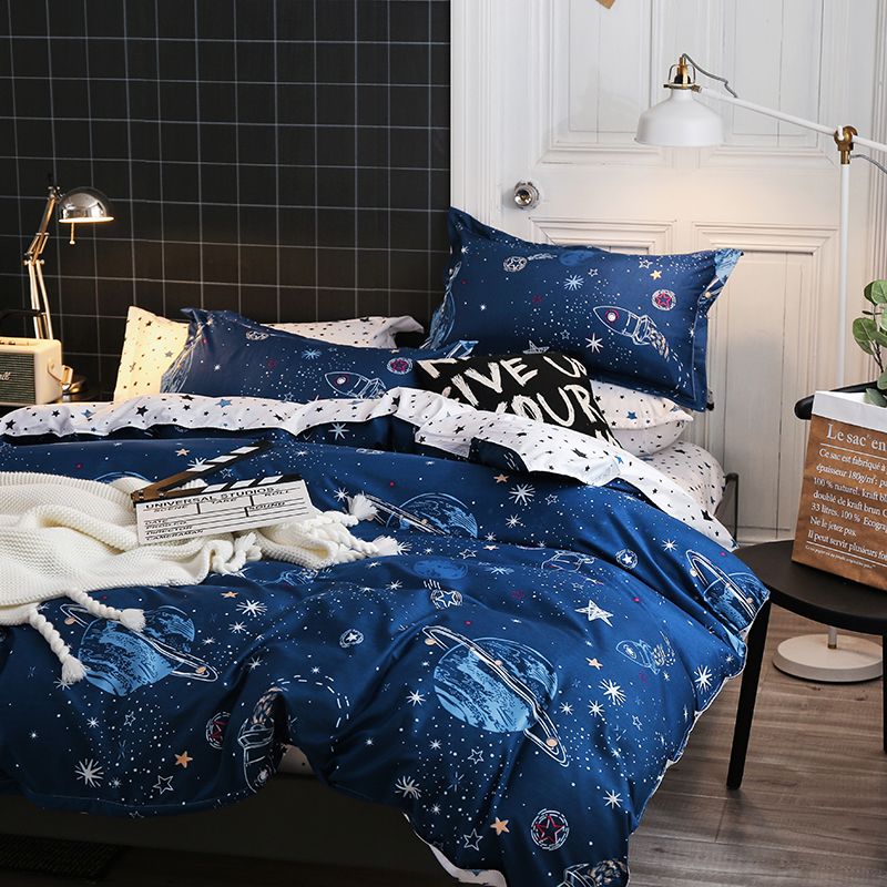 Novelty Gift Universe Earth Rocket Stars Pattern Children Kids