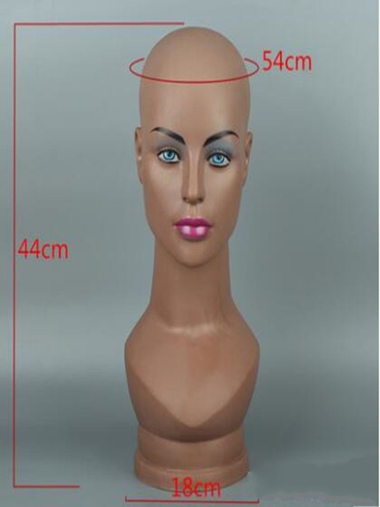 Female/Male Bald Mannequin Head Model for Wig Making Hat Display Holder  Stand