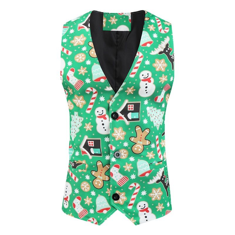 mens christmas suit vest