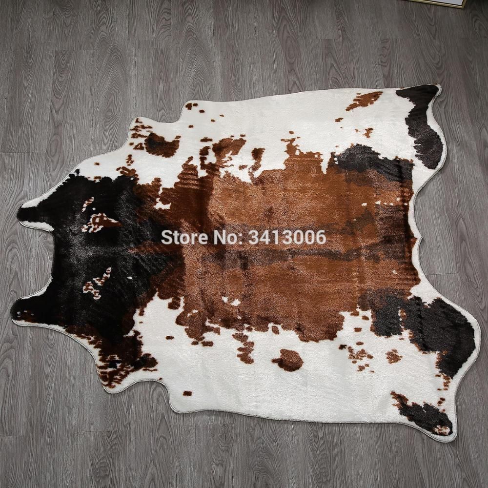 Cow Print Rug 4 1x4 2 Feet Faux Cowhide Rug Animal Printed Area