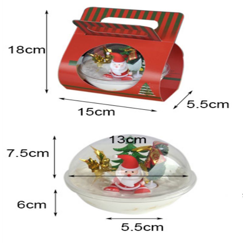 Acheter Nouveau Portable Rond En Plastique Mousse Tasse Cupcake Boîtes Boule De Noël Boule De Dessert Boîte De Gâteau Danniversaire Cadeau Emballage