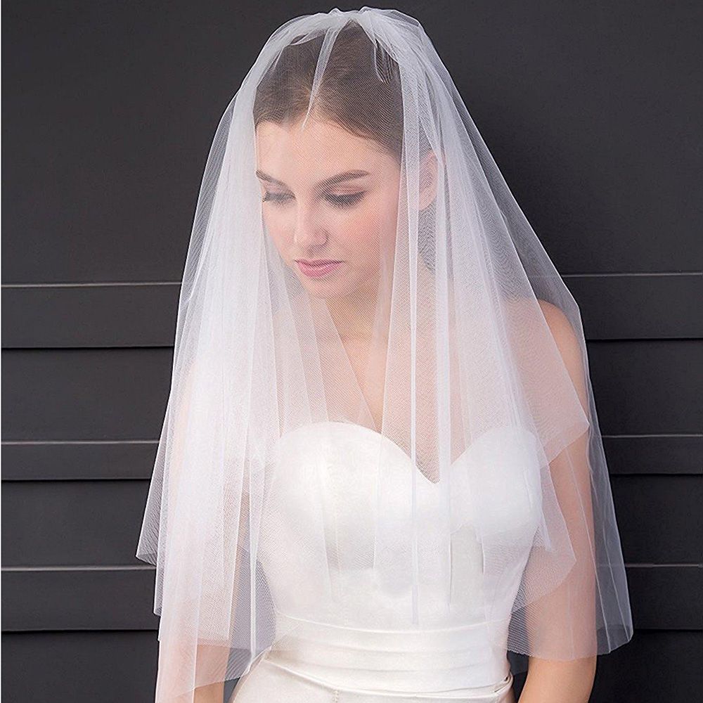 Westcorler White Ivory One Layer Lace Appliques Wedding Veils Bridal Veil Westcorler White Ivory One Layer Lace Appliques Wedding Veils Bridal Veil