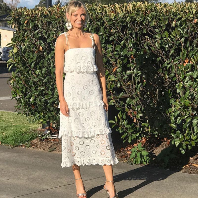 strapless layered dress