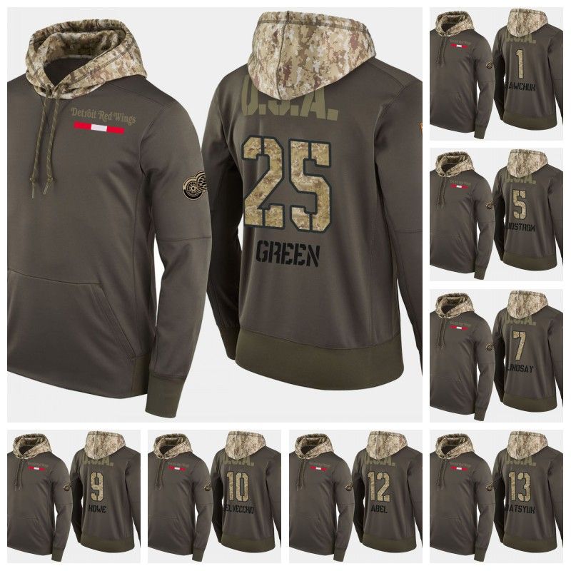 detroit red wings camo hoodie