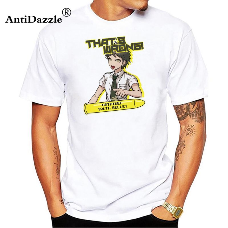 Anime danganronpa komaeda nagito TEE Short Sleeve Men/'s white T-shirts S-3XL