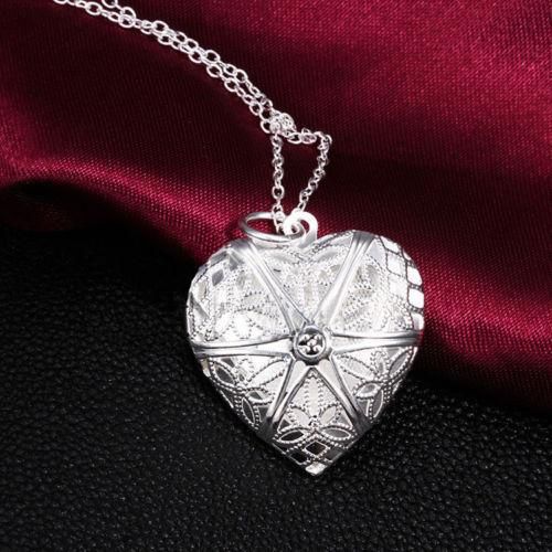 Open Locket Necklace Photo Frame Memory 