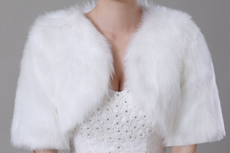 faux fur half jacket