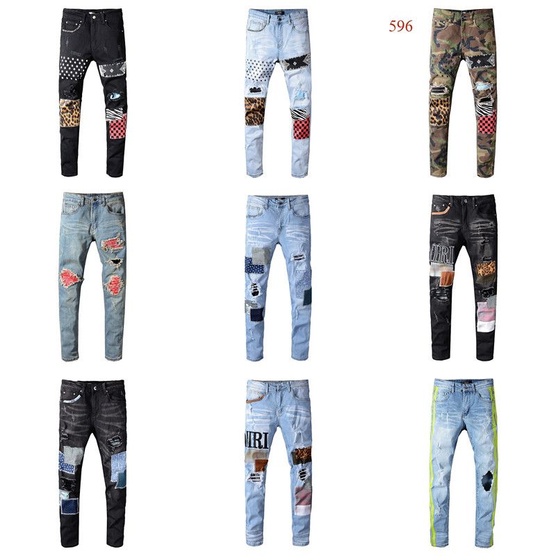 mens distressed designer jeans