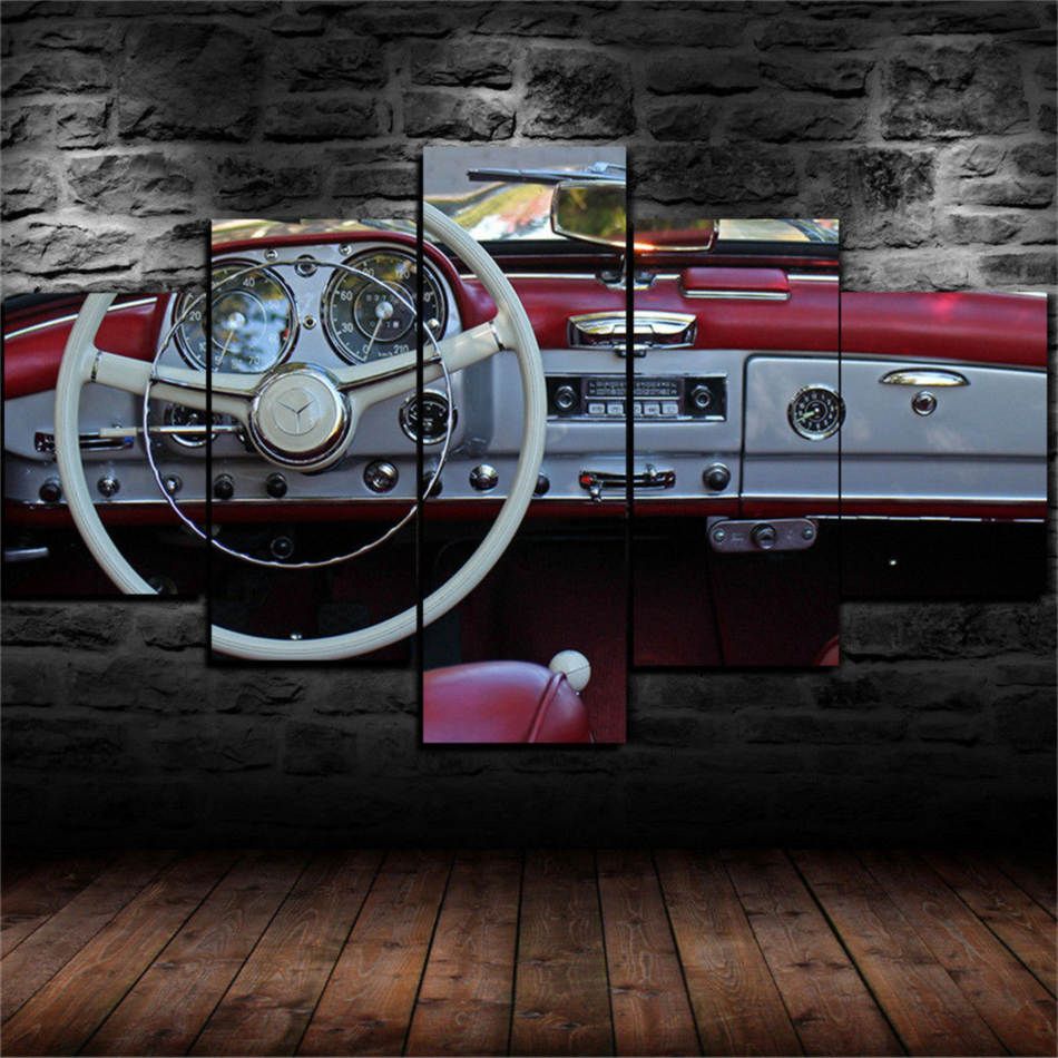 2021 Mercedes Benz Vintage Classic Car Interior Hd Canvas Printing New Home Decoration Art Painting Unframed Framed From Wukaiok01 12 46 Dhgate Com