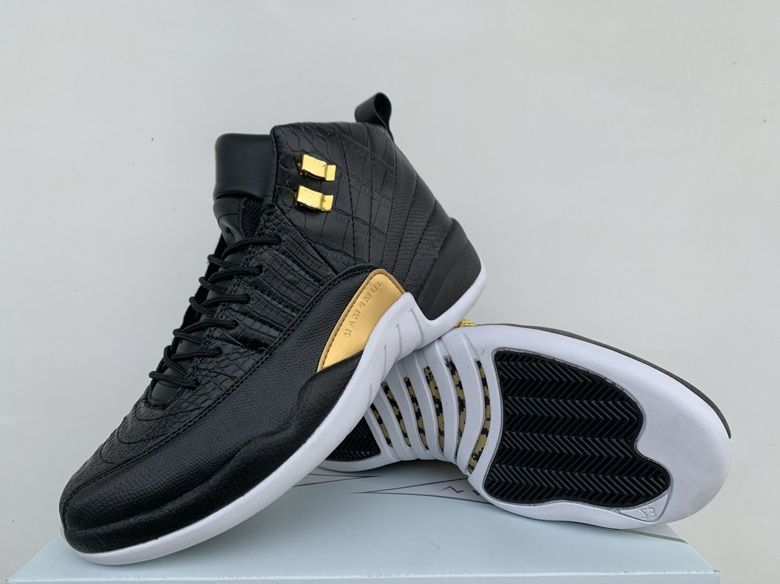 New lineup 12 WMNS Reptile Black Metallic Gold White men basketball shoes new style 12s croc snakeskin Men sports sneakers with box