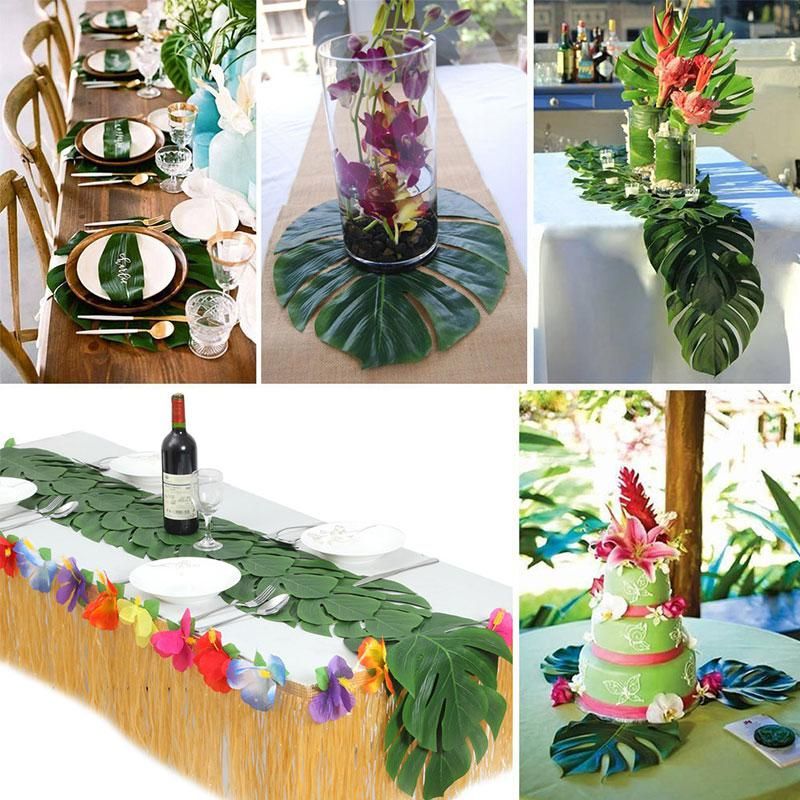48 24 66 Artificial Tropical Palm Leaves For Hawaii Luau Party