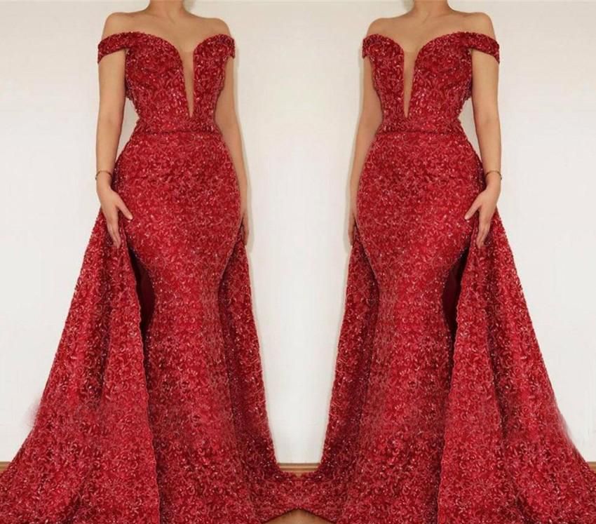 latest off shoulder long gown