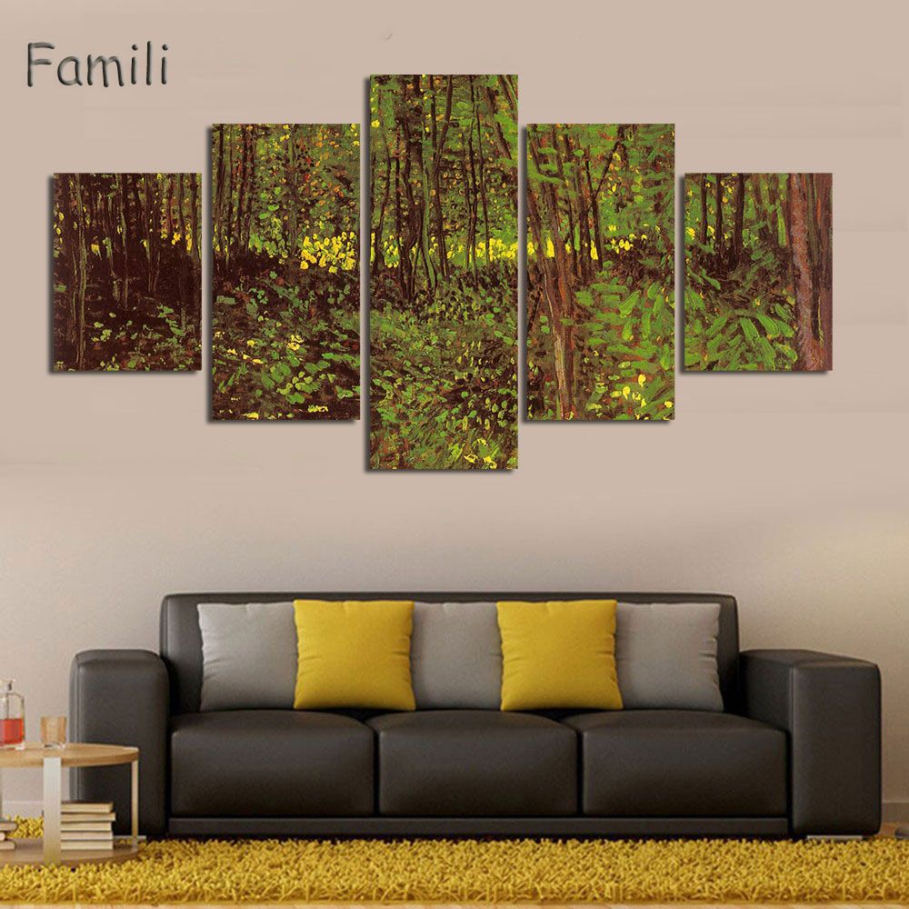 compre 5 unids sin marco grandes cuadros decorativos de pared pintura arte van gogh pintura al oleo sobre lienzo home pared decoracion abstracta