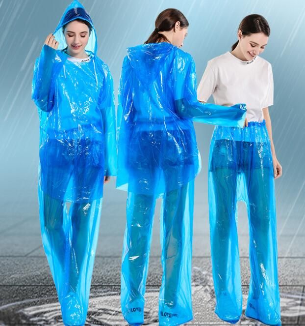 desechable abrigo impermeable de PVC de una poncho en moto capa de