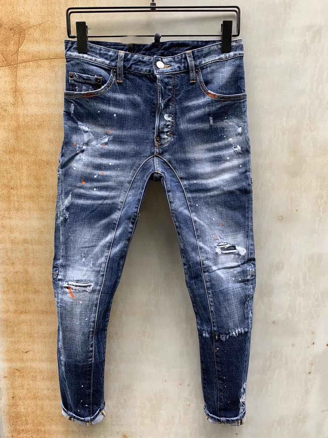 Acquista Dsquared2 Jeans Dsq D2 Mens Jeans Denim Jean Neri Strappati,  Pantaloni Pour Hommes Men S Italia Moda Biker Moto Rock Revival Jeans Alta  QA2EH A 75,01 € Dal Vlonge | DHgate Italy