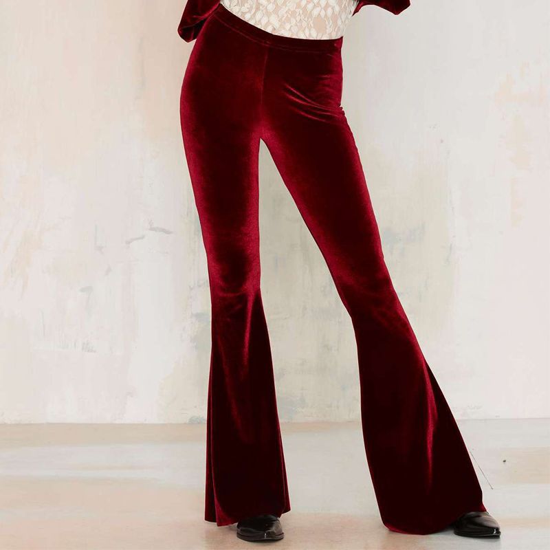 Acquistare Pantaloni A Vita Alta In Velluto Palazzo Donna Elegante 2019 Pantaloni  Larghi A Gamba Larga Pantaloni Lunghi Da Donna Economico | Consegna Veloce  E Qualità | DHgate Italy