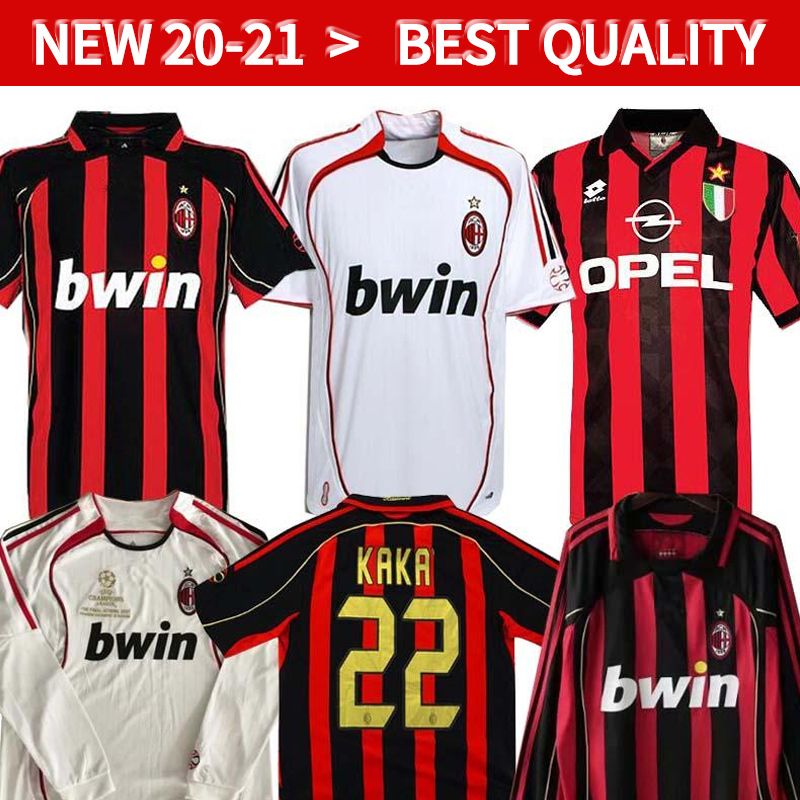 Camisetas De Fútbol Retro 1991 1992 1996 2005 2006 2007 Milan Del Fútbol Jerseys INZAGHI PIRLO MALDINI KAKA SHEVCHENKO CA 06/07 Retro Camiseta De Fútbol Por Huangkanghan, 11,97 € | Es.Dhgate.Com