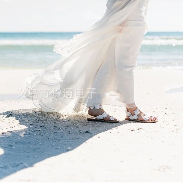 Elegante Estate Infradito Flip Flop Scarpe Da Sposa Bohémian 2019 Fiori Di  Pizzo Donne Estate Flat Bottom Bound Beach Boho Sandali Da Sposa Da 24,55 €  | DHgate Italy