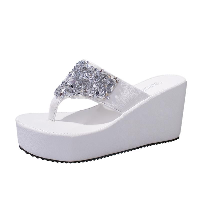 silver platform flip flops