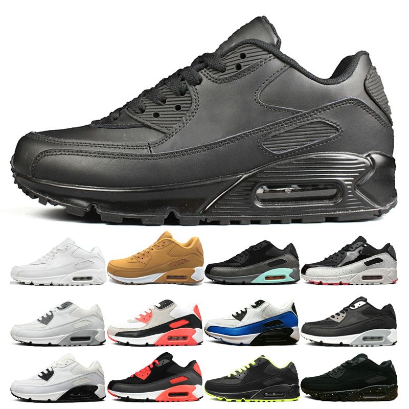 Acquista Nike Air Max 90 Shoes Scarpe Da Ginnastica Nere Triple Da Uomo  Classiche Scarpe Da Ginnastica Tutte Rosse Gialle Bianche Da Uomo Scarpe Da  Corsa Sportive Di Lusso 5.5 11 A