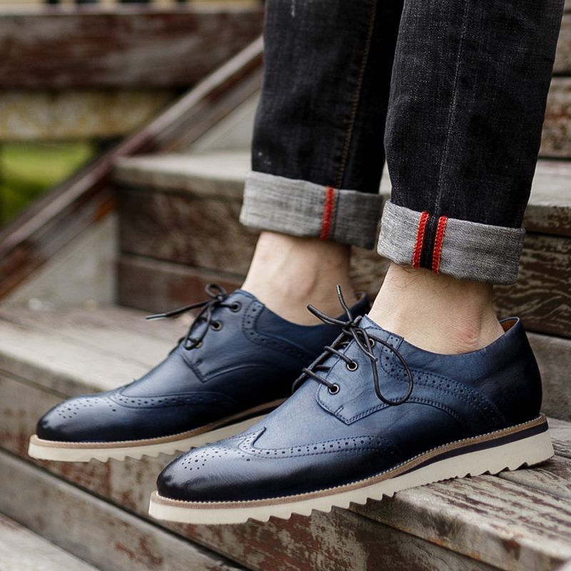 mens platform brogues