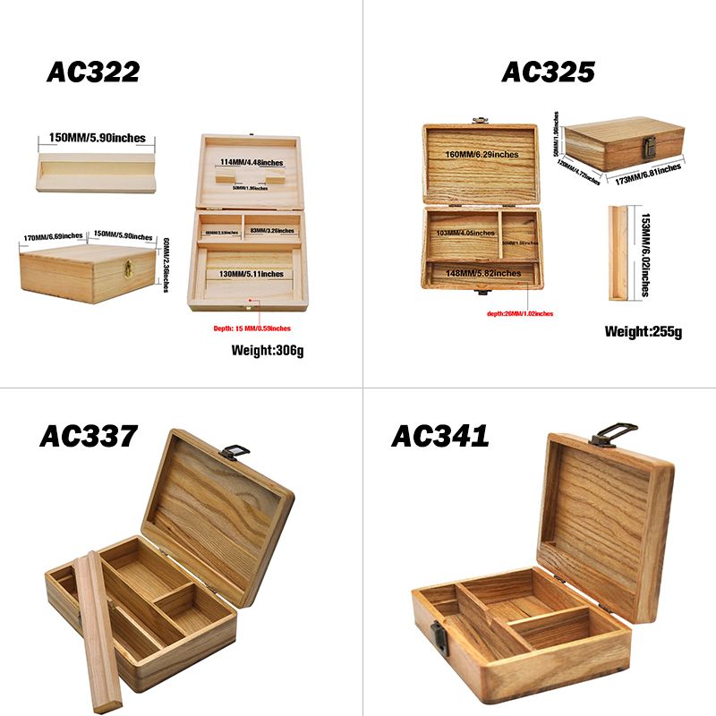 2021 Wood Stash Box Handmade Wood Tobacco Herbal Storage Box For