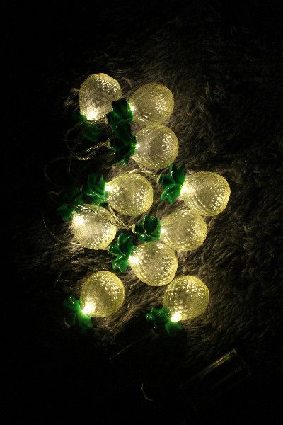 10 LED Pineapple Light Up Garland String 1.5M Fairy Lights Party Home Decor 1.5M