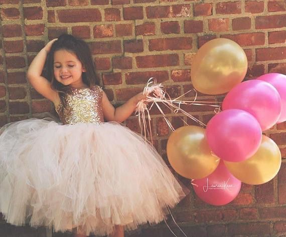 Blush Pink Tutu Toddler Infant Flower Girls Dresses ...