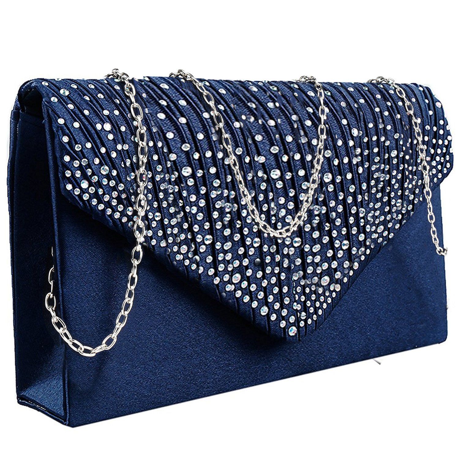 Ladies Sparkly Diamante Clutch Bag Bridal Wedding Evening Prom Handbag Box Purse Ladies Sparkly Diamante Clutch Bag Bridal Wedding Evening Prom Handbag Box Purse