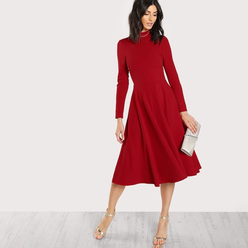 Winter midi dresses for women Clearance