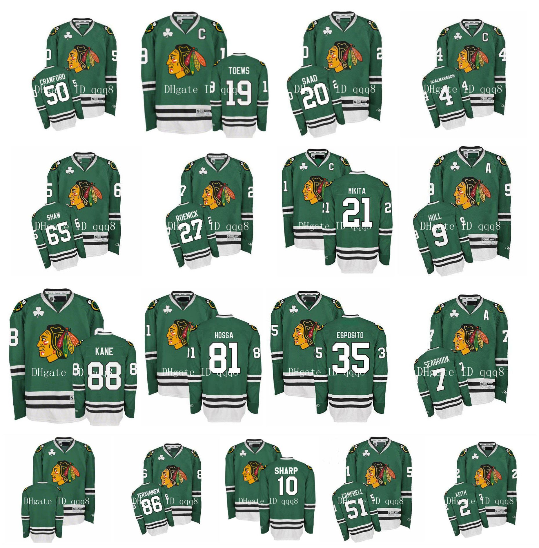 chicago blackhawks green jersey