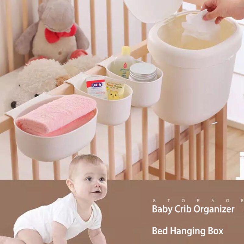 Portable Baby Crib Organizer Bed Hanging Bag Baby Essentials Diaper Storage RU