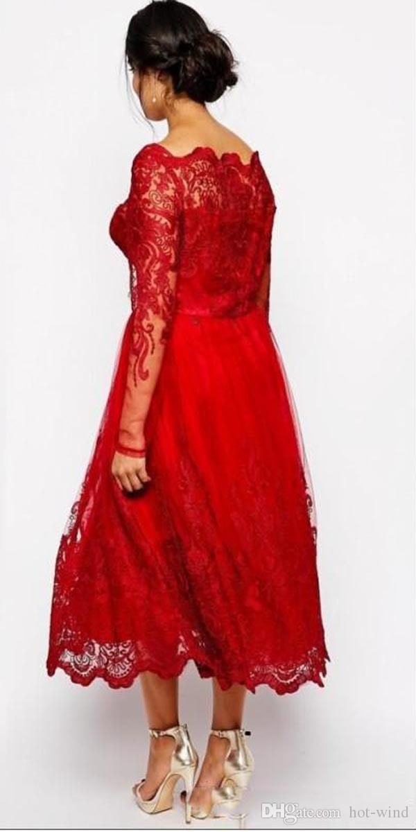 red lace mother of the bride dress