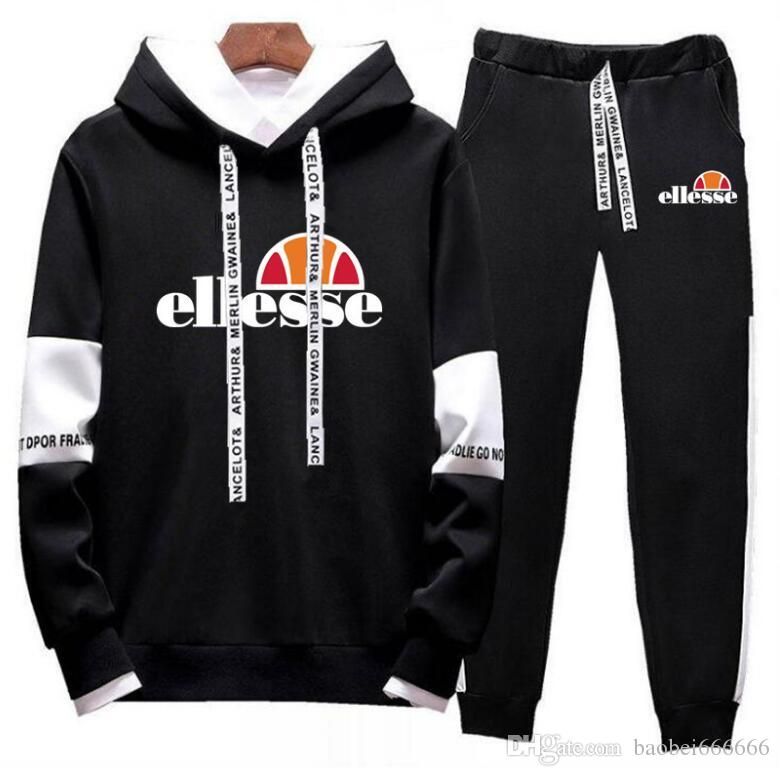 ellesse sudadera capucha ropa deportiva y Negro Blanco Otoño Invierno del basculador Sporting