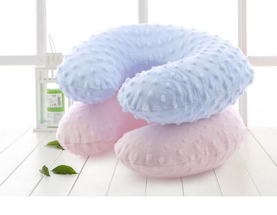 Velvet U Shaped Neck Pillow Inflatable Travel Pillow Neck Pillow