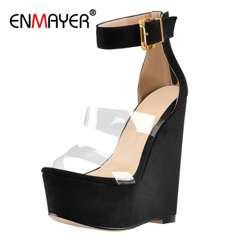 plastic wedge sandals