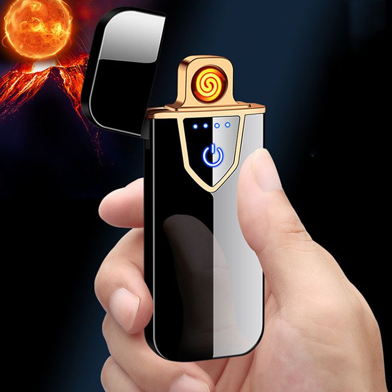 2020 Touch Screen Sense Windproof Cigarette Lighter USB Charging