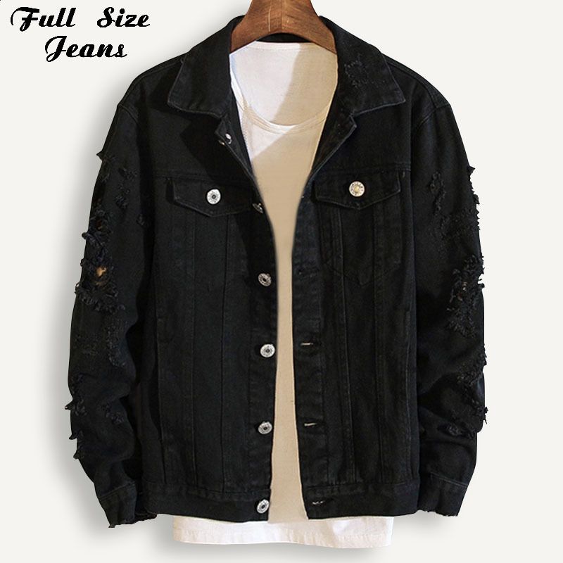 plus size black denim jacket womens