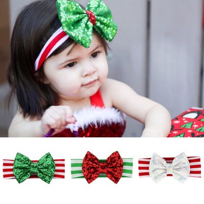 Kids Toddler Hair Band Christmas Baby Girls Glitter Headbands