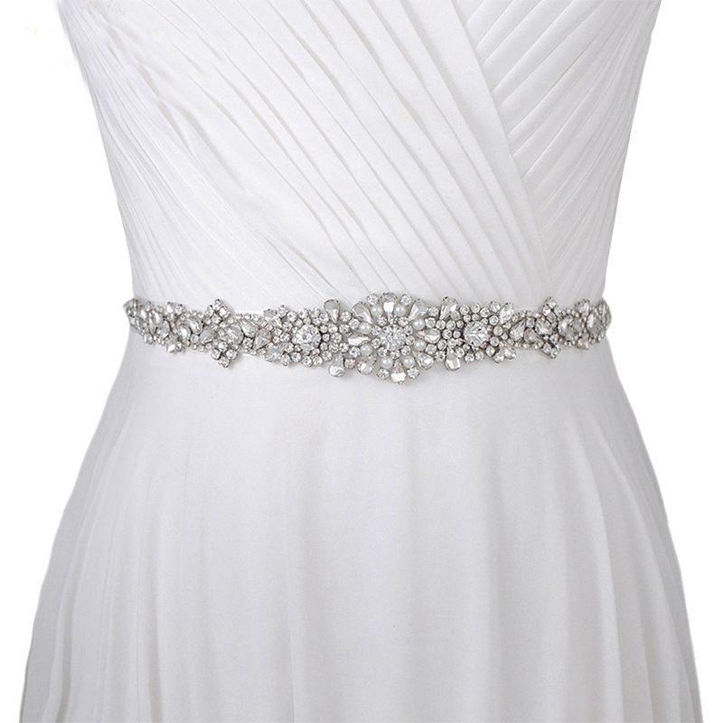 2021 New Style Bridal Belts With Crystals Pearls Bridal Wedding