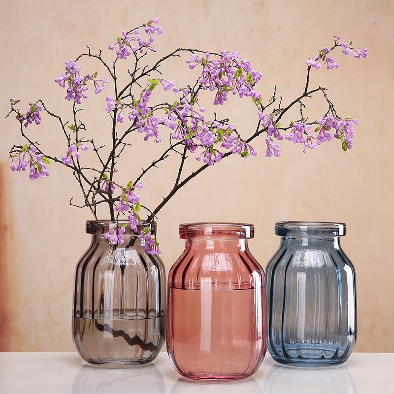 Creative Cute Candy Color Glass Vase Modern Tabletop Vases