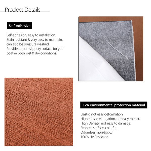 Durable UV Protection Marine Boat Yacht Decking Sheet Flooring Mat 240cm