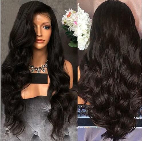 New Cross Border Large Wave Long Curly Hair Wig Puffy Black Long