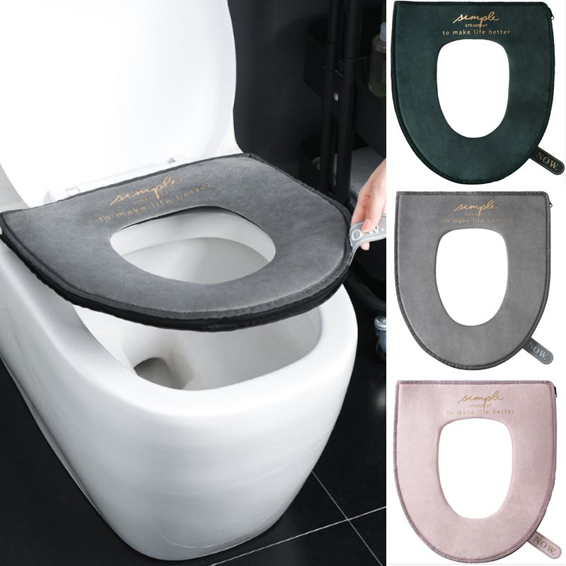 Bathroom WC Toilet Seat Closestool Washable Soft Warmer Mat Cover Pad Cushion UK