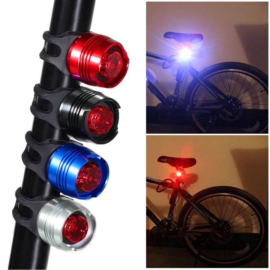 LED Bike Bicycle Cycling Front Rear Tail Helmet Safety Flash Light Warning Lamp